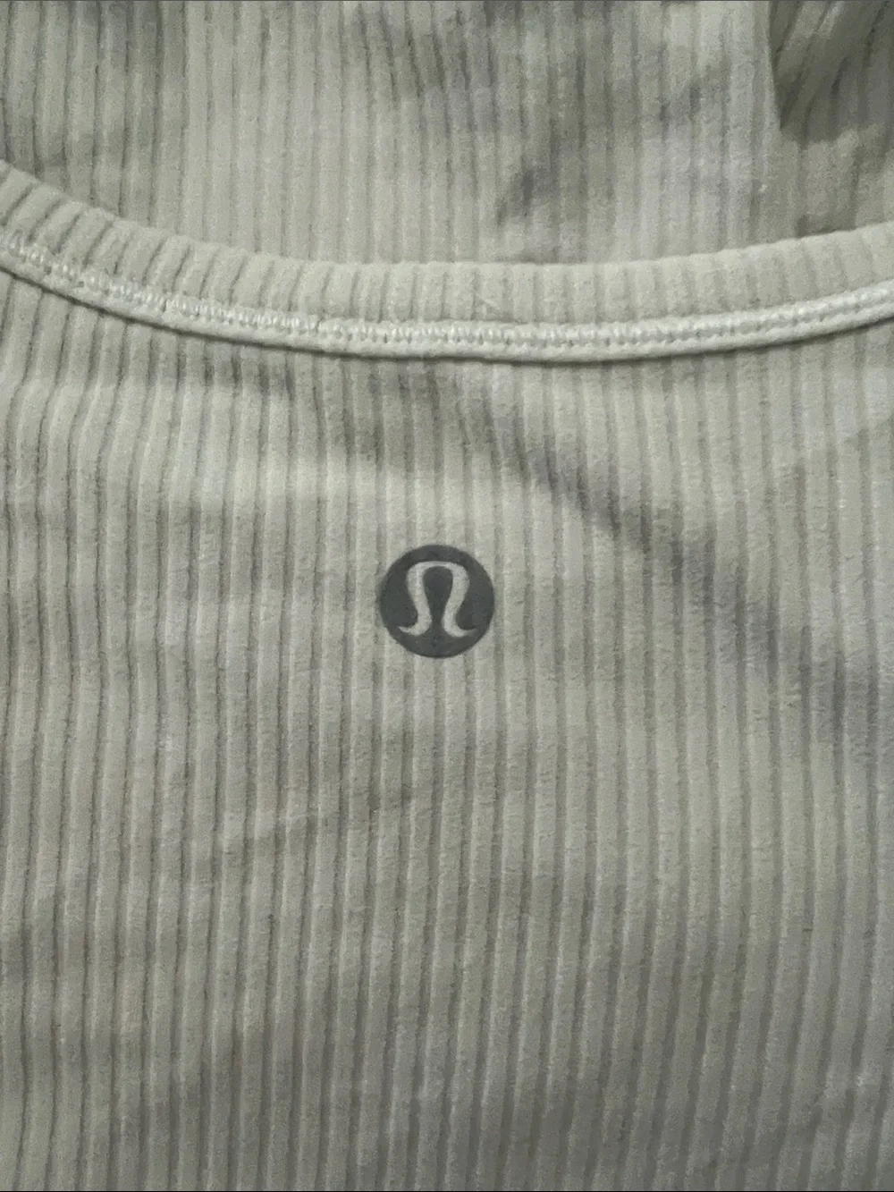 lululemon athletica Cream Ribbed Short Sleeve Tee with Side Ruching
